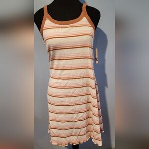 SO Pink Multi Striped Fit And Flair Dress. Size XL 14/16 NWT